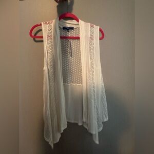 Apt 9 Sleeveless Open Front Cardigan Vest size L